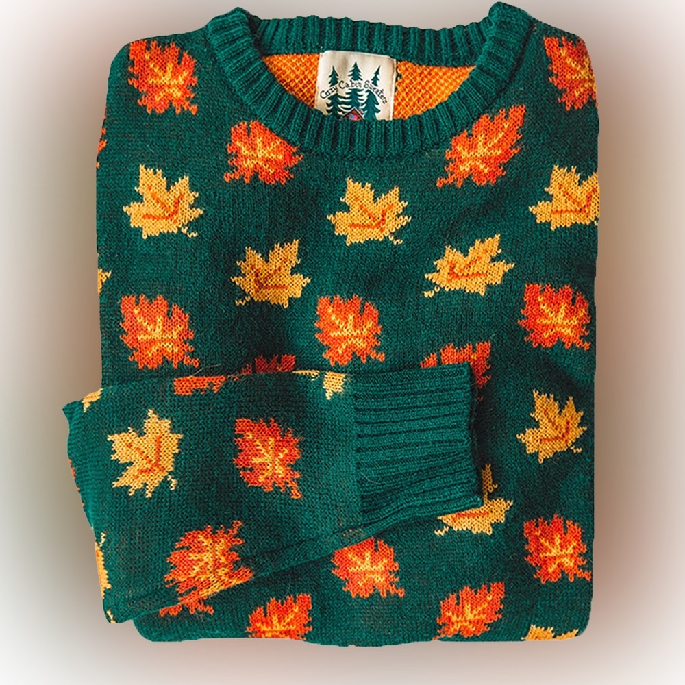 The Big Cozy Fall Leaf Sweater